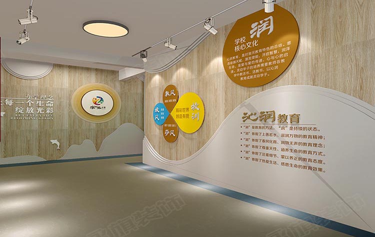 河南淮河路小学文化墙设计效果图