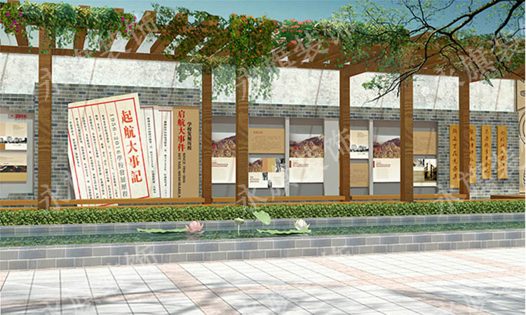 郑州建设路第二小学校史展示墙设计