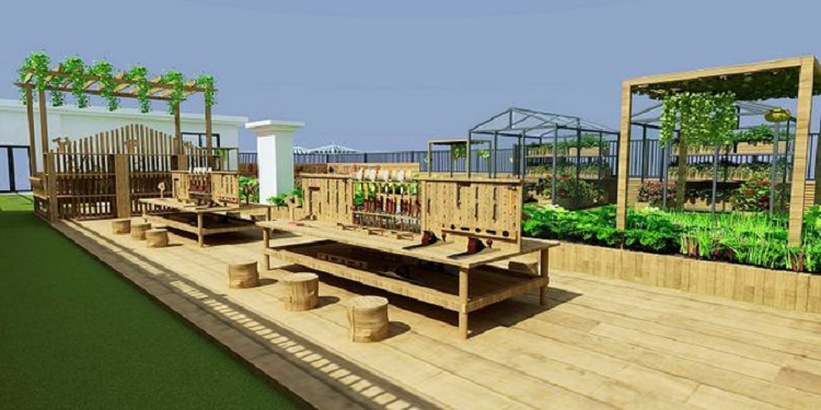 河南校园环境建设-学校屋顶花园设计打造
