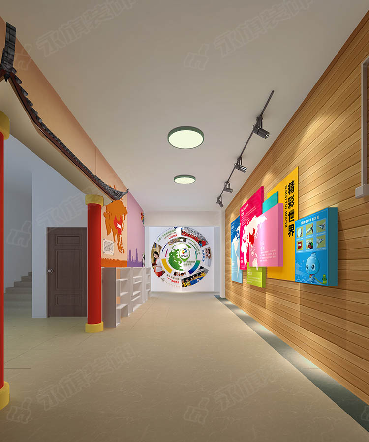 郑州校园文化走廊建设设计效果图